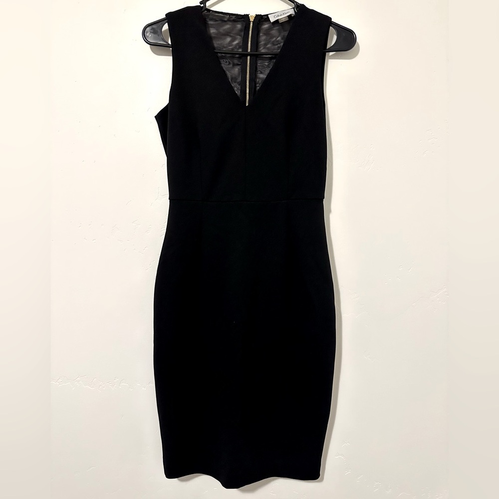 Calvin Klein black sleeveless mini dress